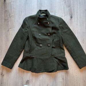 Banana Republic Dark Green Pea Coat